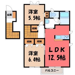 小金井駅 徒歩6分 2階の物件間取画像